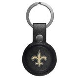 New Orleans Saints AirTag Compatible Leather Key Chain