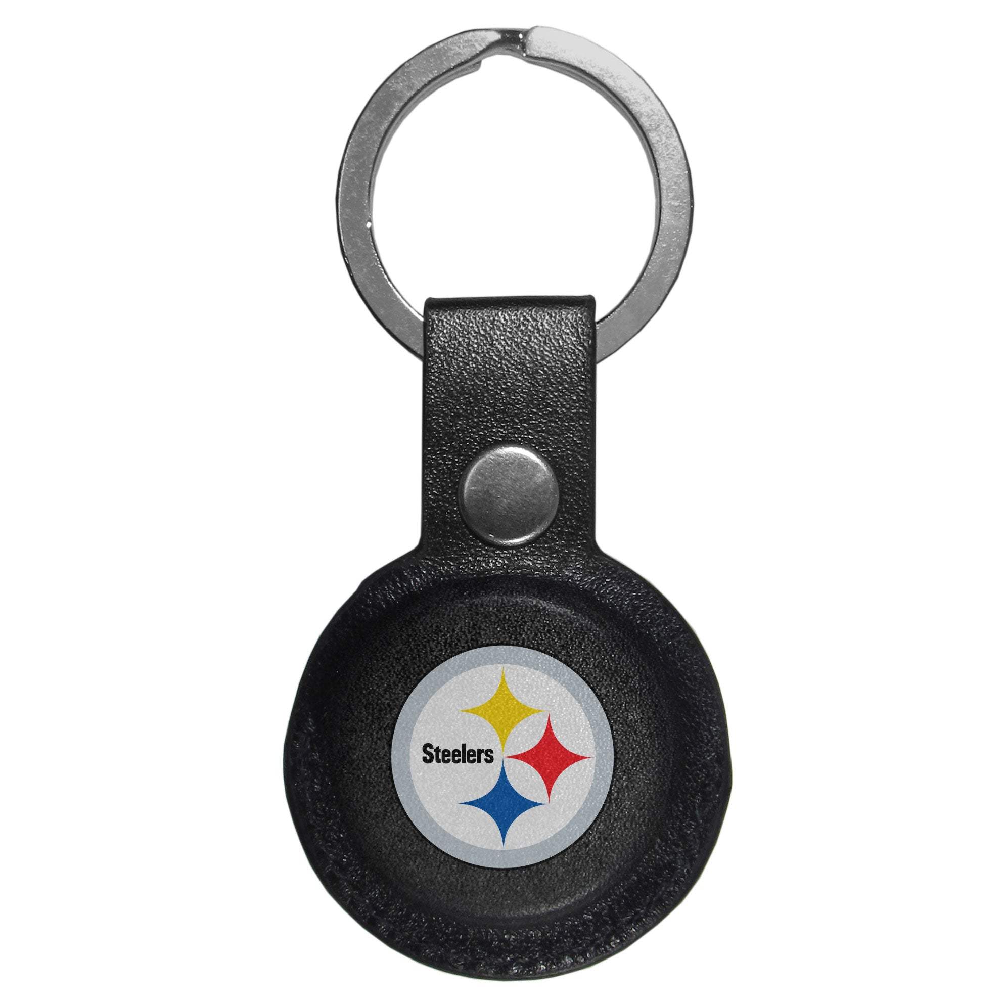Pittsburgh Steelers AirTag Compatible Leather Key Chain