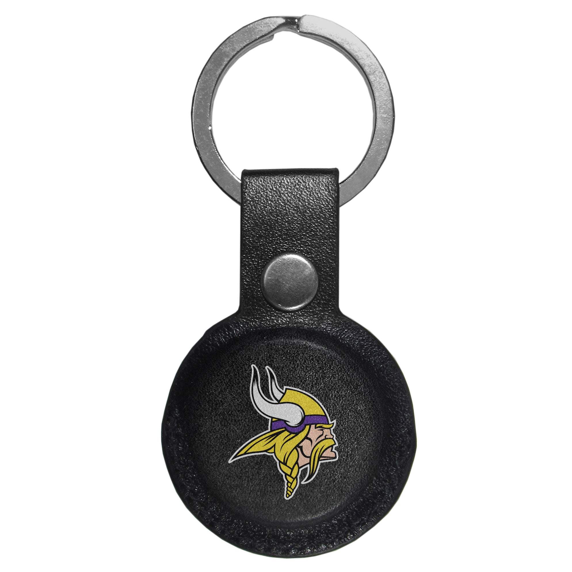 Minnesota Vikings AirTag Compatible Leather Key Chain