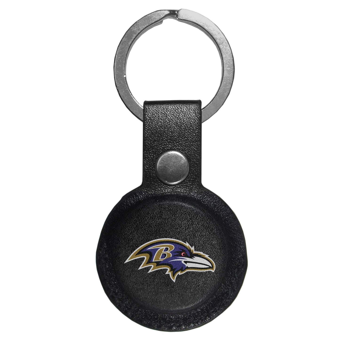 Baltimore Ravens AirTag Compatible Leather Key Chain