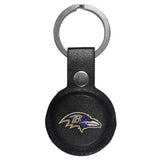 Baltimore Ravens AirTag Compatible Leather Key Chain