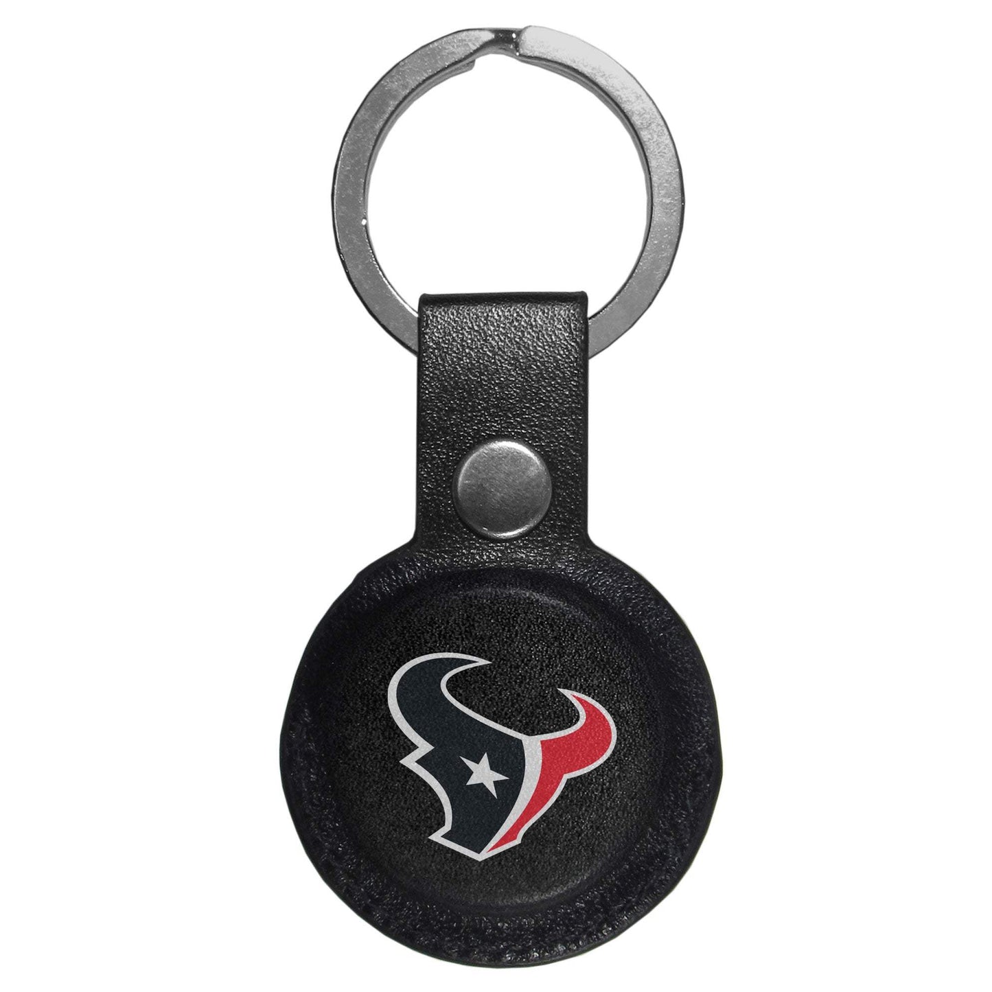 Houston Texans AirTag Compatible Leather Key Chain