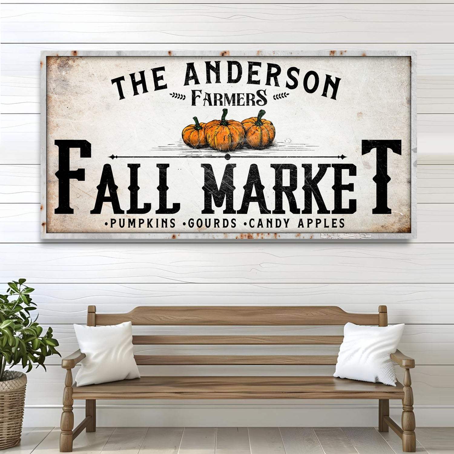 Farmers Fall Market Sign - Tailored Canvases - Flyclothing LLC