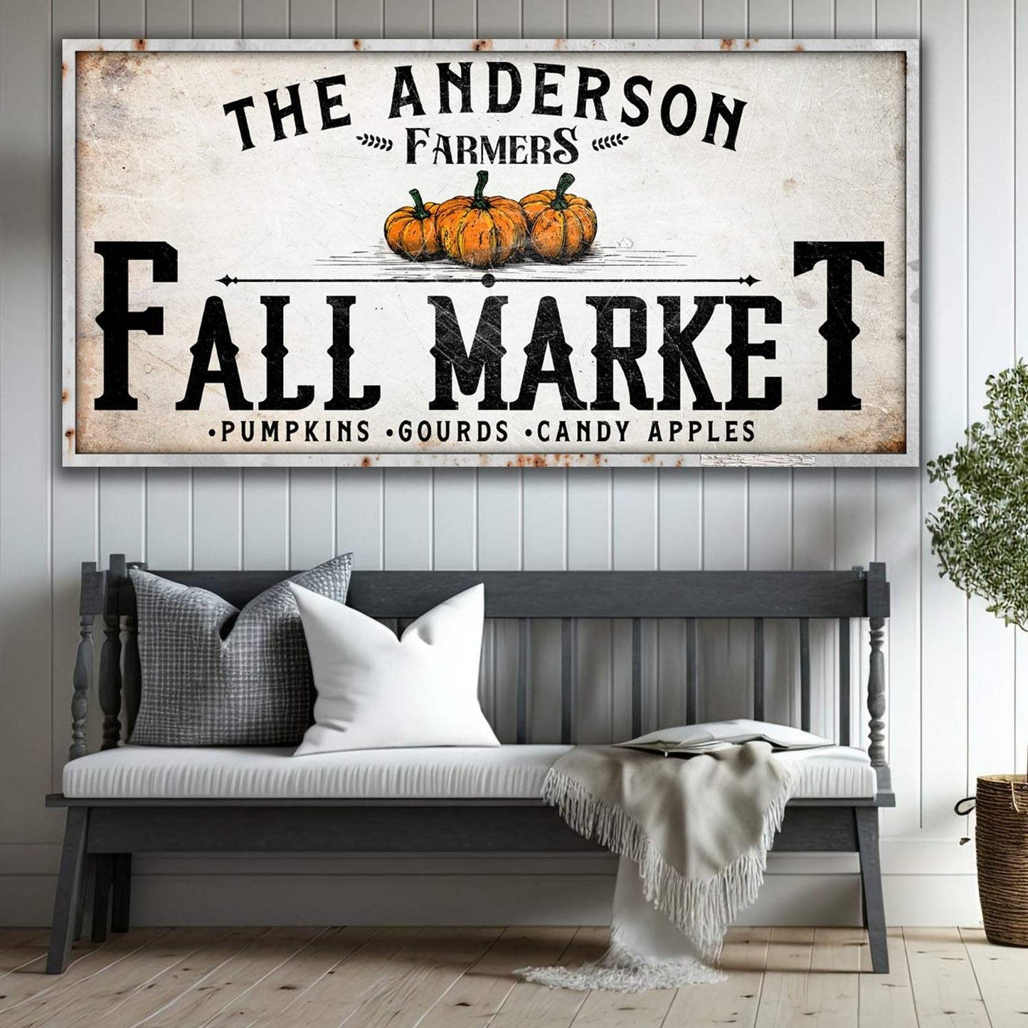 Farmers Fall Market Sign - Tailored Canvases - Flyclothing LLC