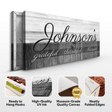 Family Grateful Sign - Tailored Canvases - Flyclothing LLC