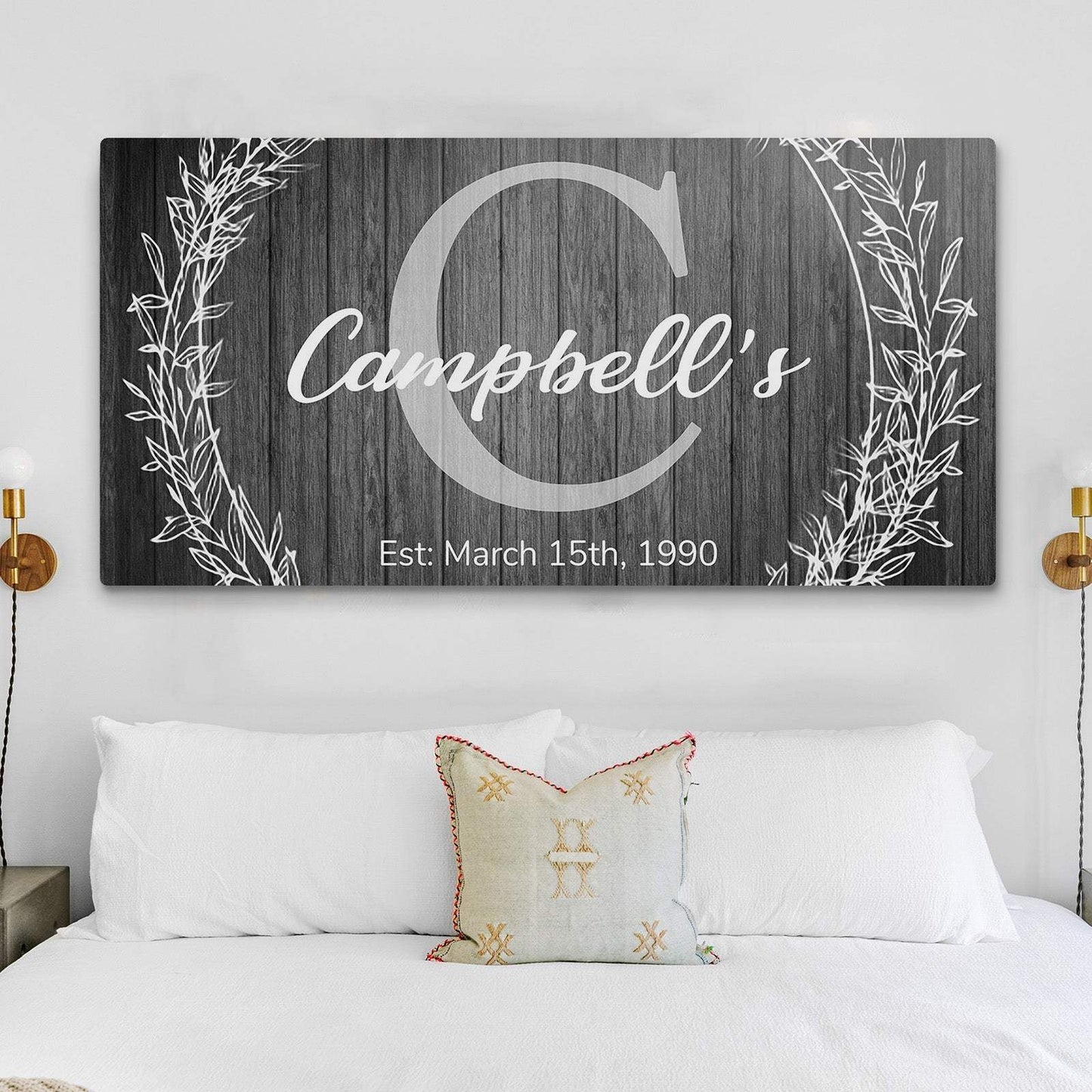 Family Name Sign - Monogram Sign - Tailored Canvases - Flyclothing LLC