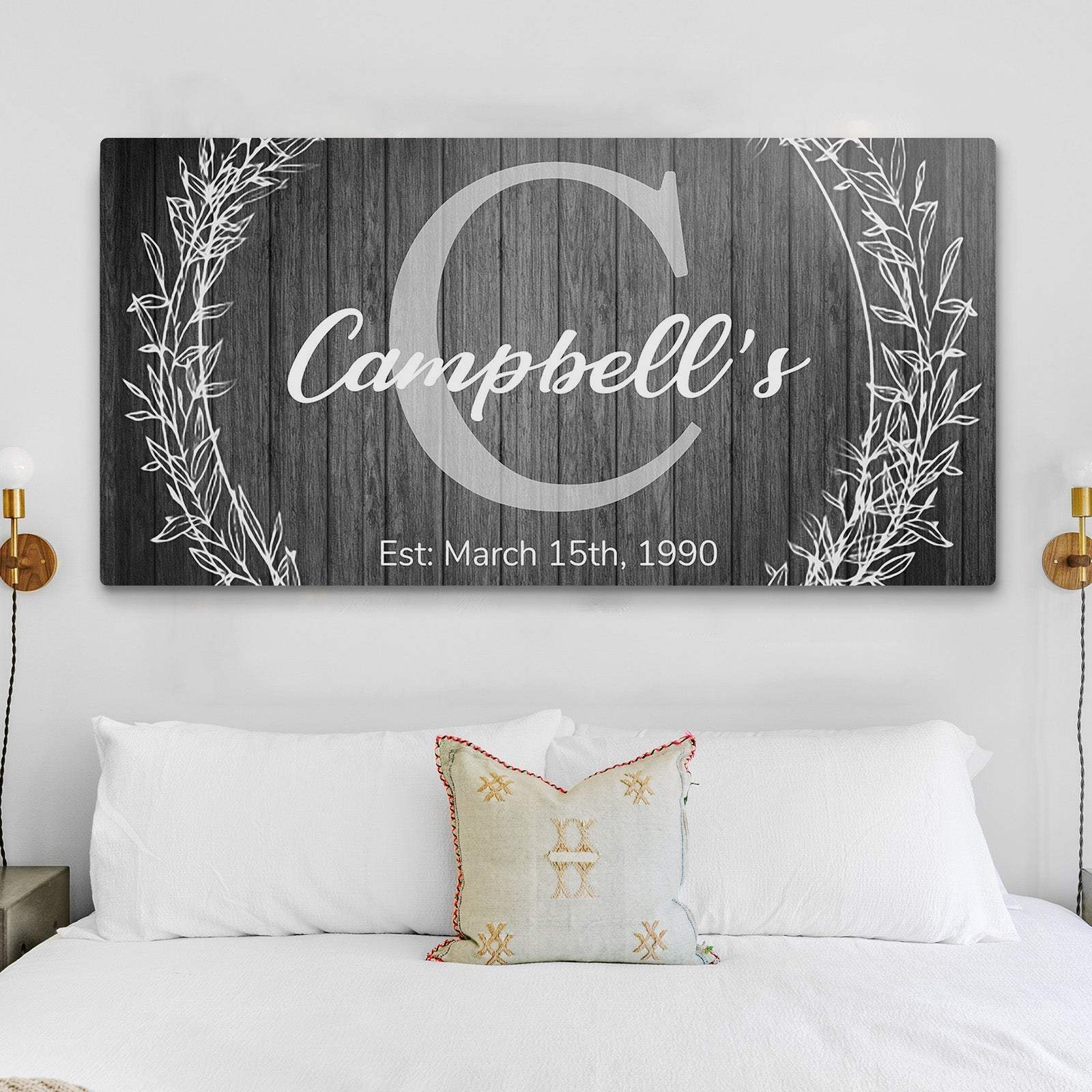Family Name Sign - Monogram Sign - Tailored Canvases - Flyclothing LLC