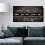 This is Us Family Sign - Tailored Canvases - Flyclothing LLC
