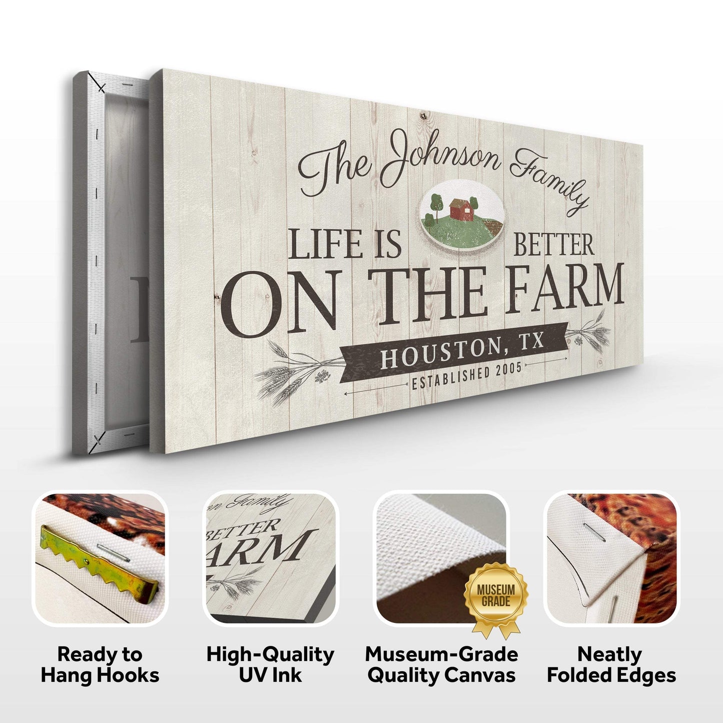 Life Is Better On The Farm Sign - Tailored Canvases - Flyclothing LLC