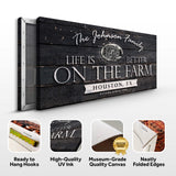 Life Is Better On The Farm Sign V - Tailored Canvases - Flyclothing LLC