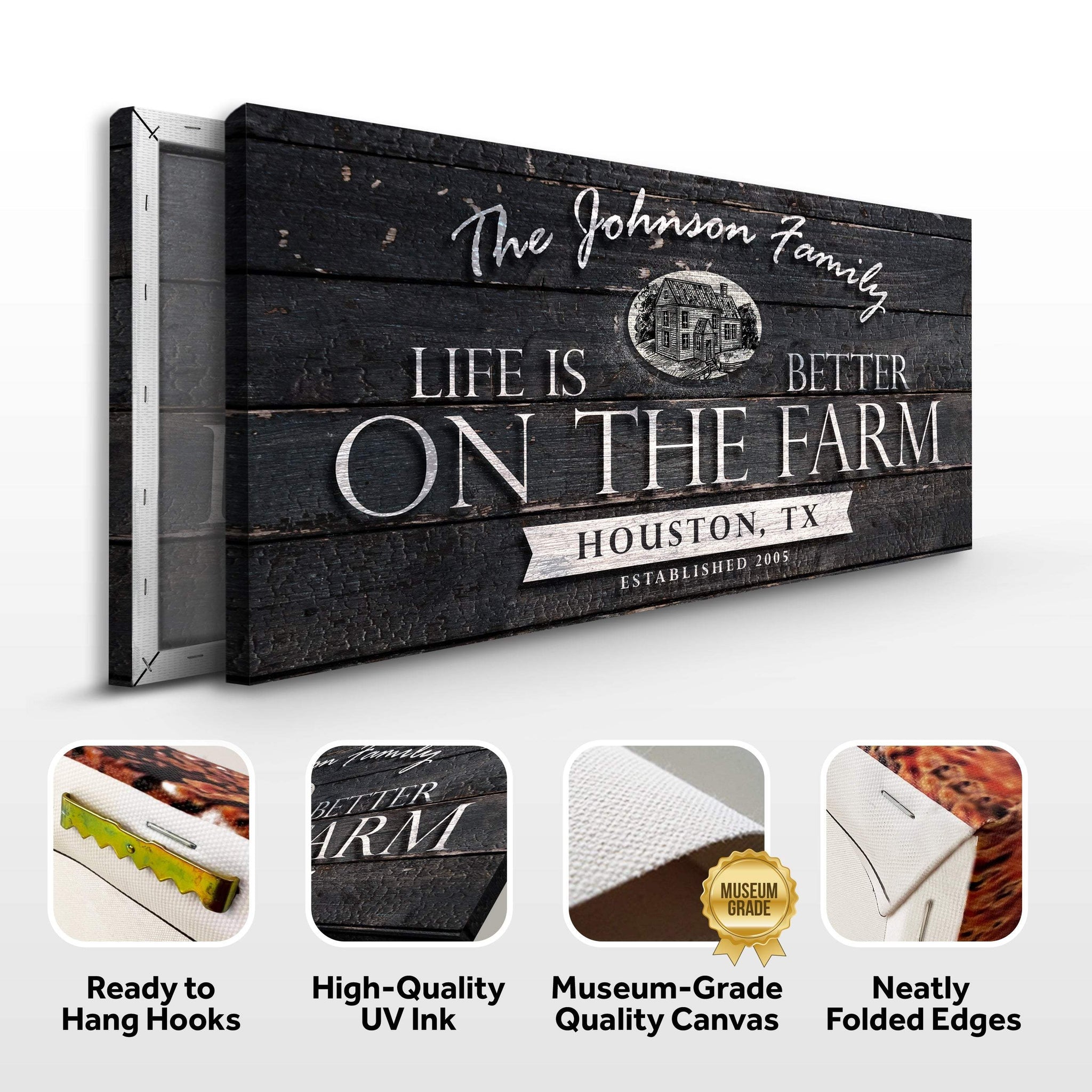 Life Is Better On The Farm Sign V - Tailored Canvases - Flyclothing LLC