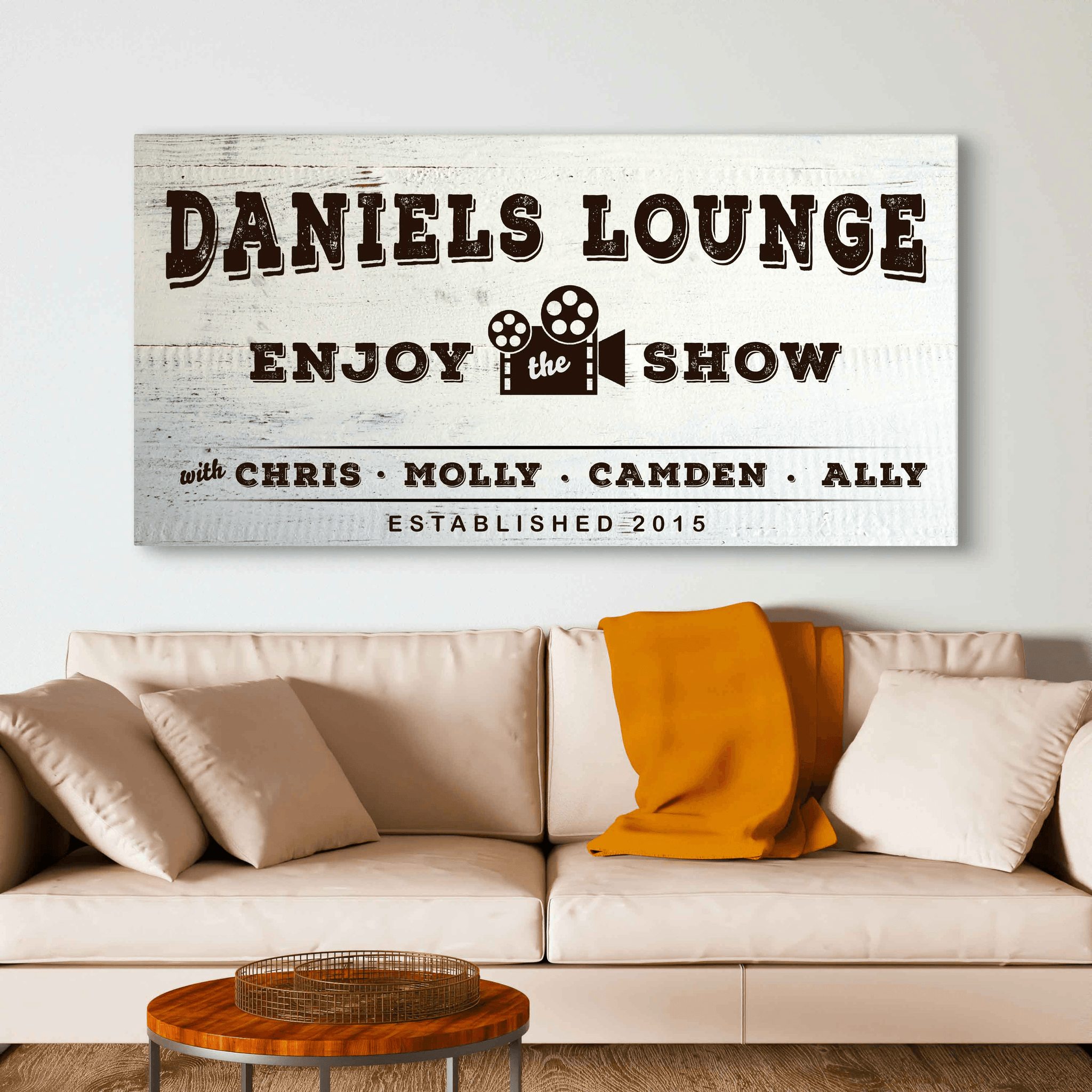 Enjoy the Show Family Cinema Sign - Tailored Canvases - Flyclothing LLC
