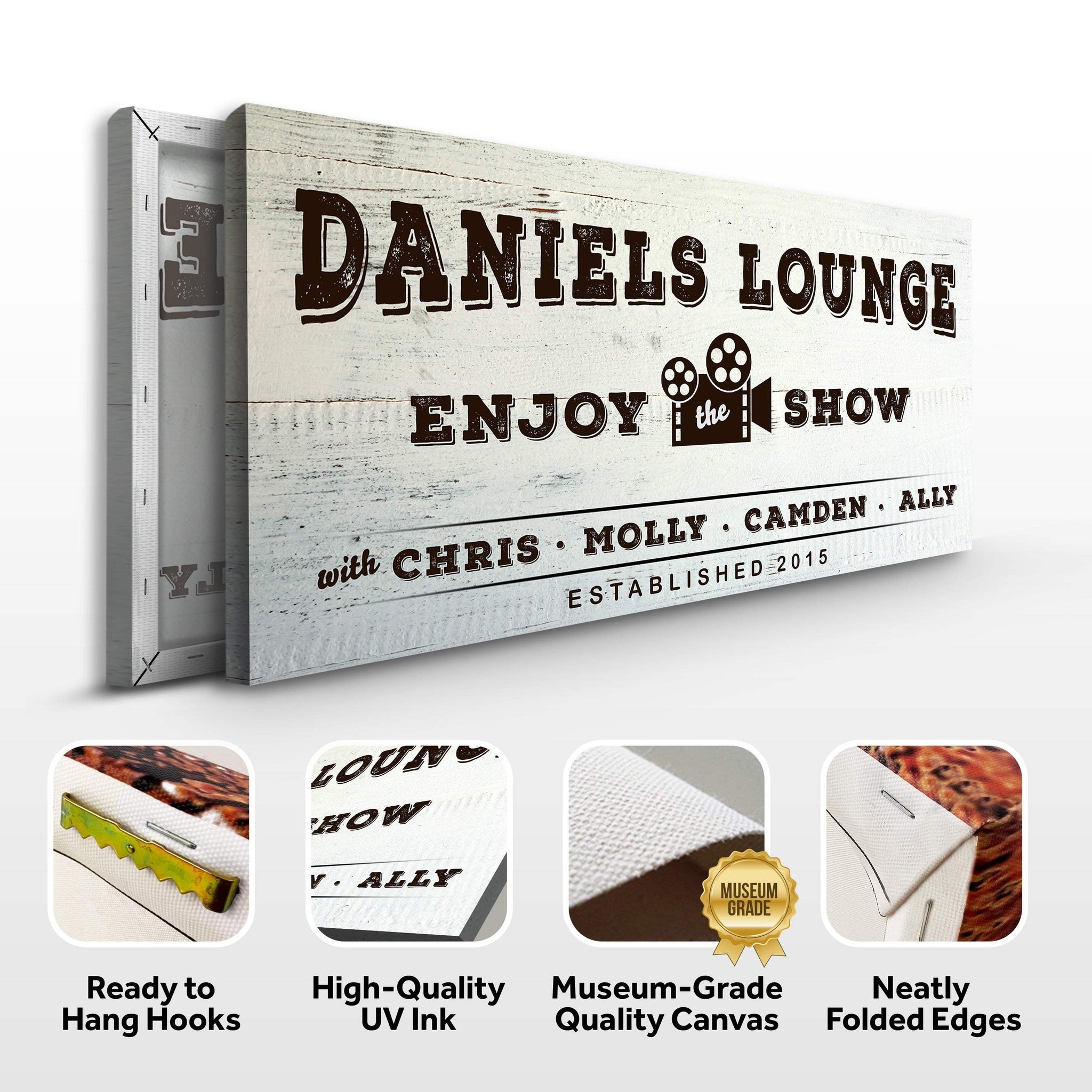 Enjoy the Show Family Cinema Sign - Tailored Canvases - Flyclothing LLC