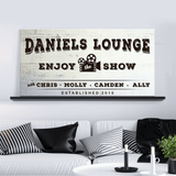 Enjoy the Show Family Cinema Sign - Tailored Canvases - Flyclothing LLC