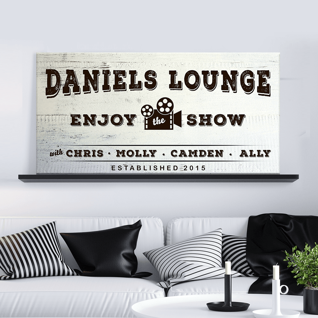 Enjoy the Show Family Cinema Sign - Tailored Canvases - Flyclothing LLC