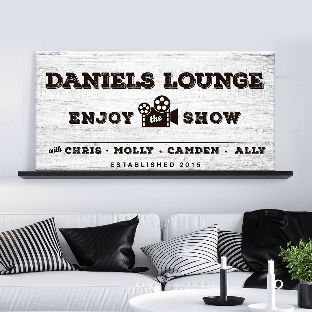 Enjoy the Show Family Cinema Sign - Tailored Canvases - Flyclothing LLC
