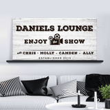 Enjoy the Show Family Cinema Sign - Tailored Canvases - Flyclothing LLC