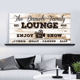 Enjoy the Show Family Cinema Sign - Tailored Canvases - Flyclothing LLC