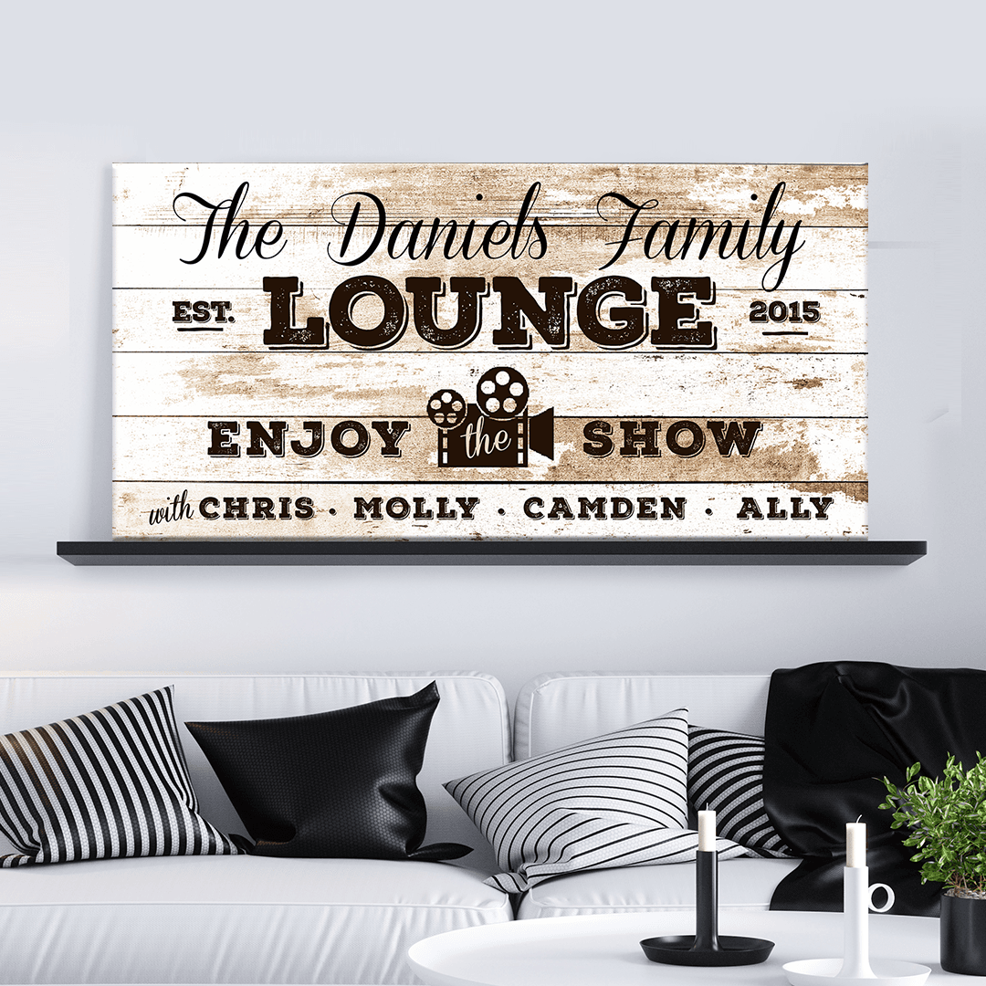 Enjoy the Show Family Cinema Sign - Tailored Canvases - Flyclothing LLC
