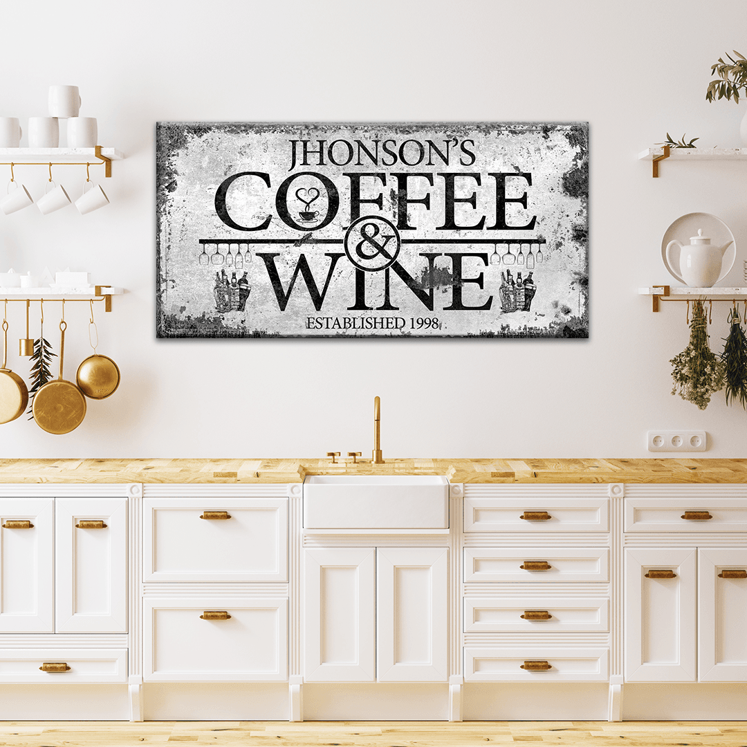 Coffee and Wine Sign - Tailored Canvases - Flyclothing LLC