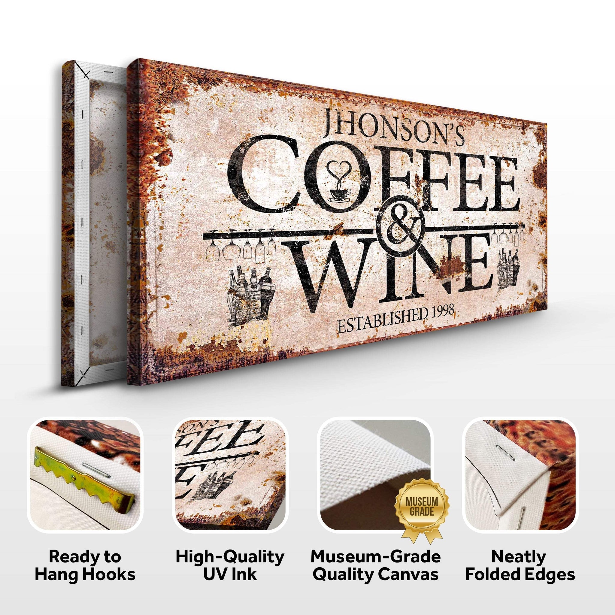 Coffee and Wine Sign II - Tailored Canvases - Flyclothing LLC