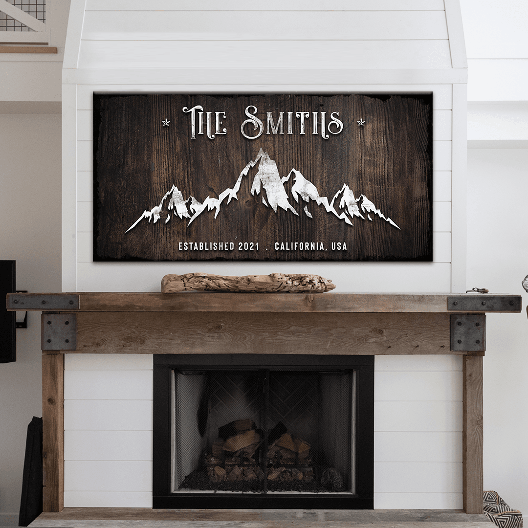 Family Mountain Home Sign - Tailored Canvases - Flyclothing LLC