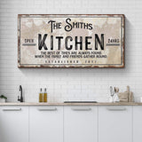 Family Kitchen Sign - Tailored Canvases - Flyclothing LLC
