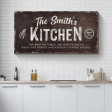 Family Kitchen Sign - Tailored Canvases - Flyclothing LLC
