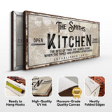 Family Kitchen Sign - Tailored Canvases - Flyclothing LLC