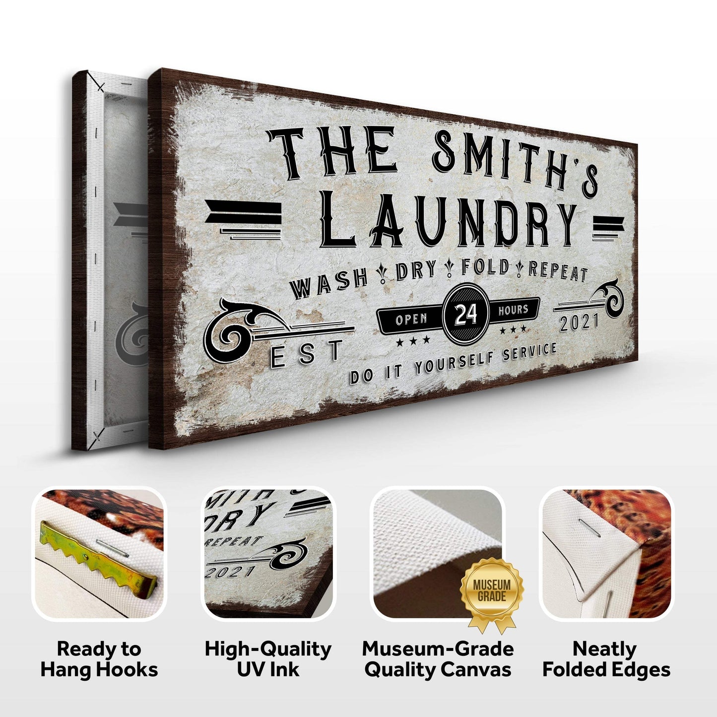 Personalized Laundry Room Sign - Tailored Canvases - Flyclothing LLC