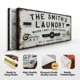 Personalized Laundry Room Sign - Tailored Canvases - Flyclothing LLC
