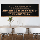 Family Blessing: Bless the Food Sign - Tailored Canvases - Flyclothing LLC