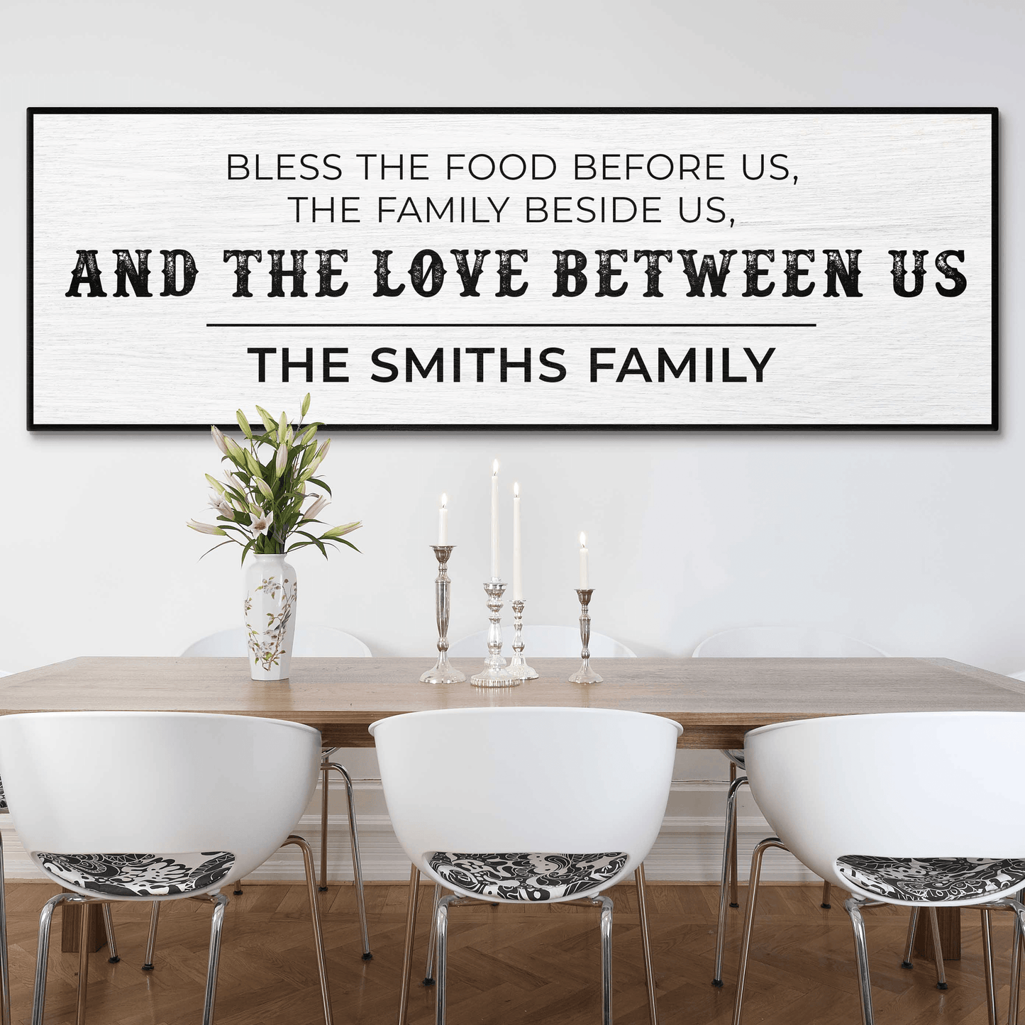 Family Blessing: Bless the Food Sign - Tailored Canvases - Flyclothing LLC