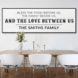 Family Blessing: Bless the Food Sign - Tailored Canvases - Flyclothing LLC