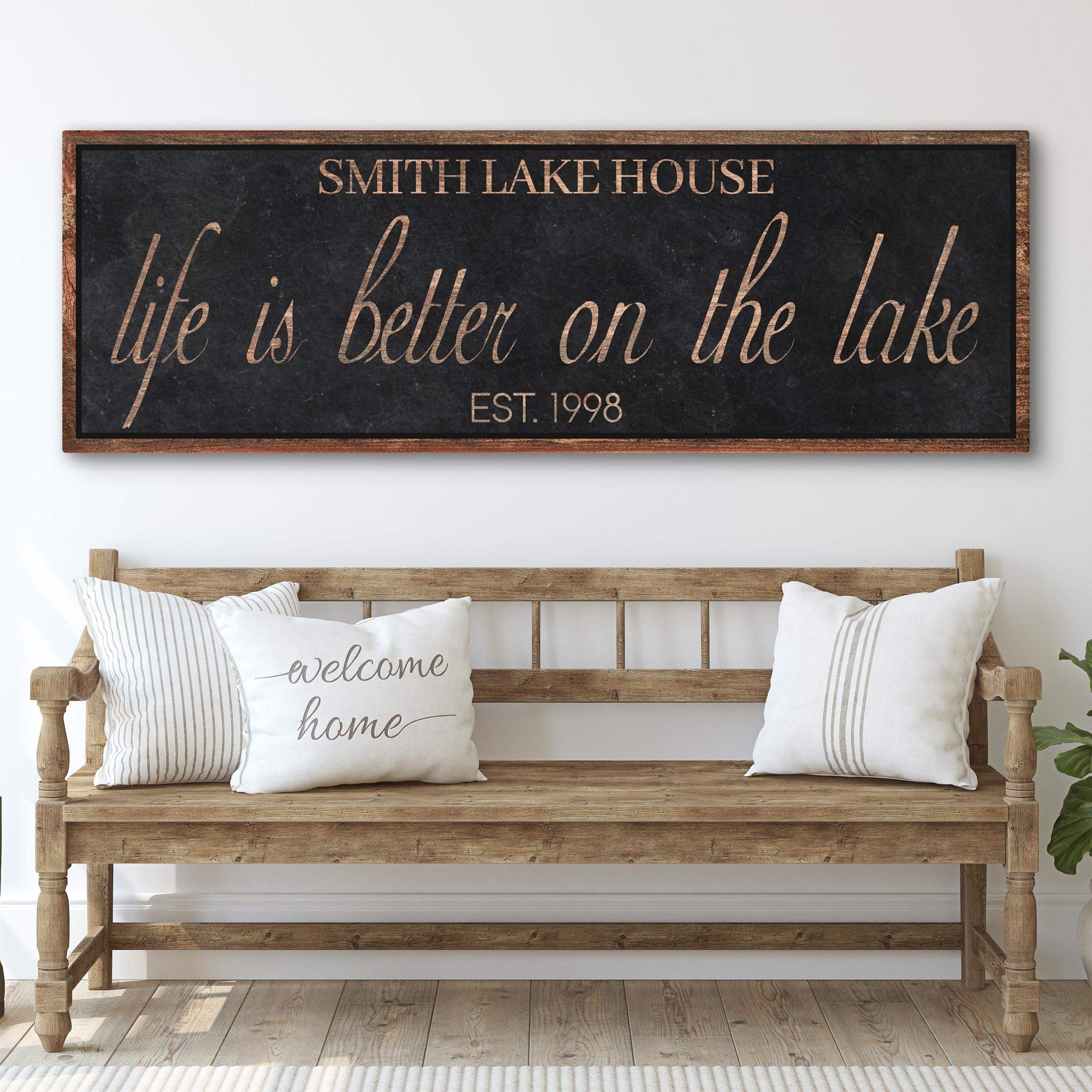 Life Is Better On The Lake Sign - Tailored Canvases - Flyclothing LLC
