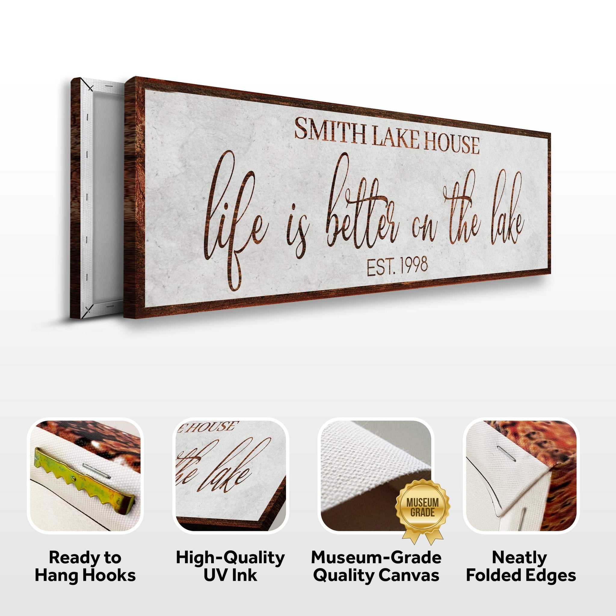 Life Is Better On The Lake Sign II - Tailored Canvases - Flyclothing LLC