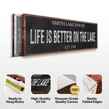 Life Is Better On The Lake Sign III - Tailored Canvases - Flyclothing LLC