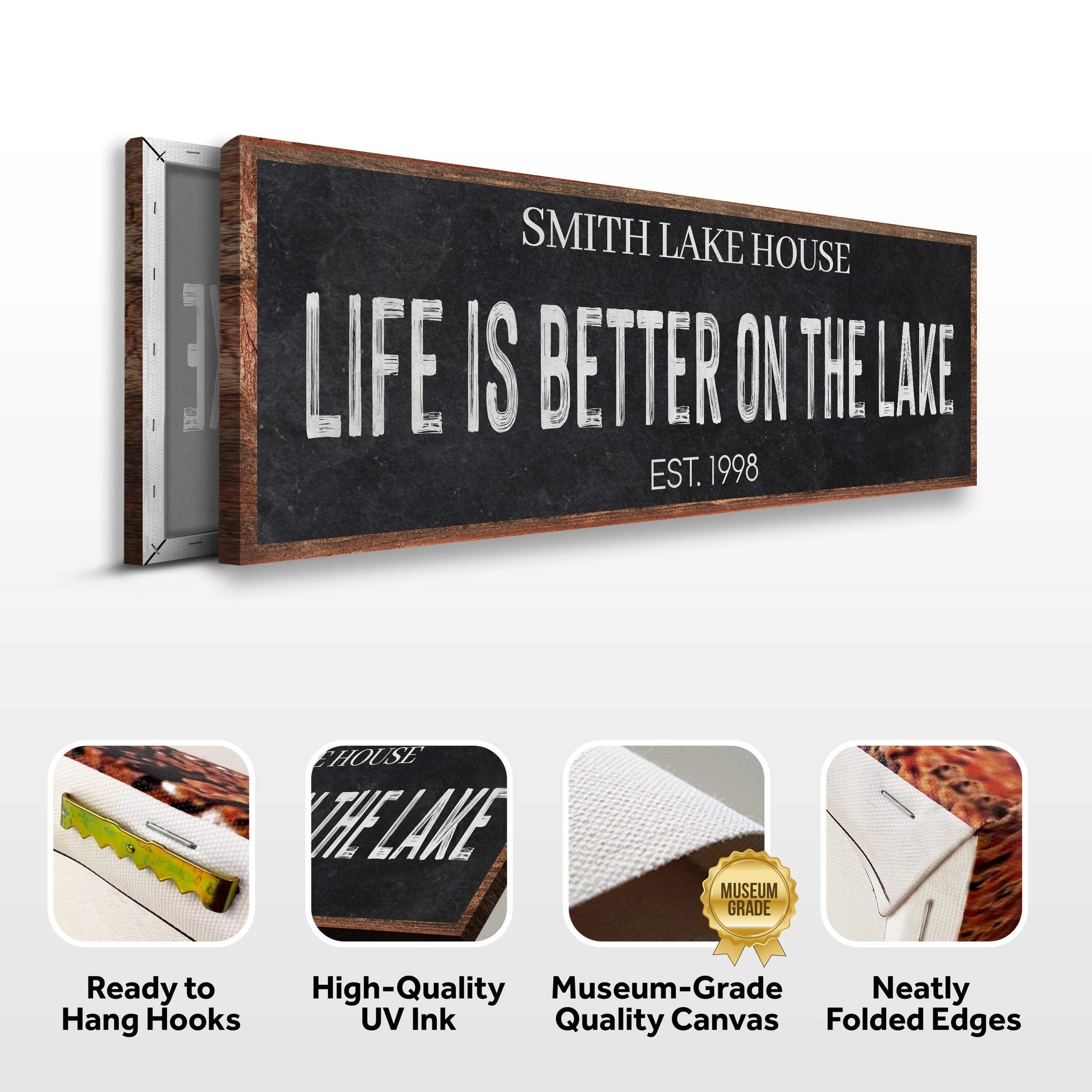 Life Is Better On The Lake Sign III - Tailored Canvases - Flyclothing LLC