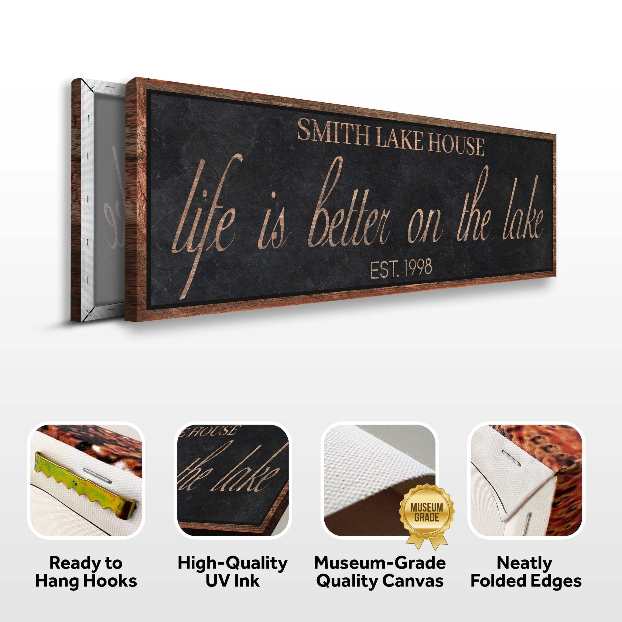 Life Is Better On The Lake Sign - Tailored Canvases - Flyclothing LLC