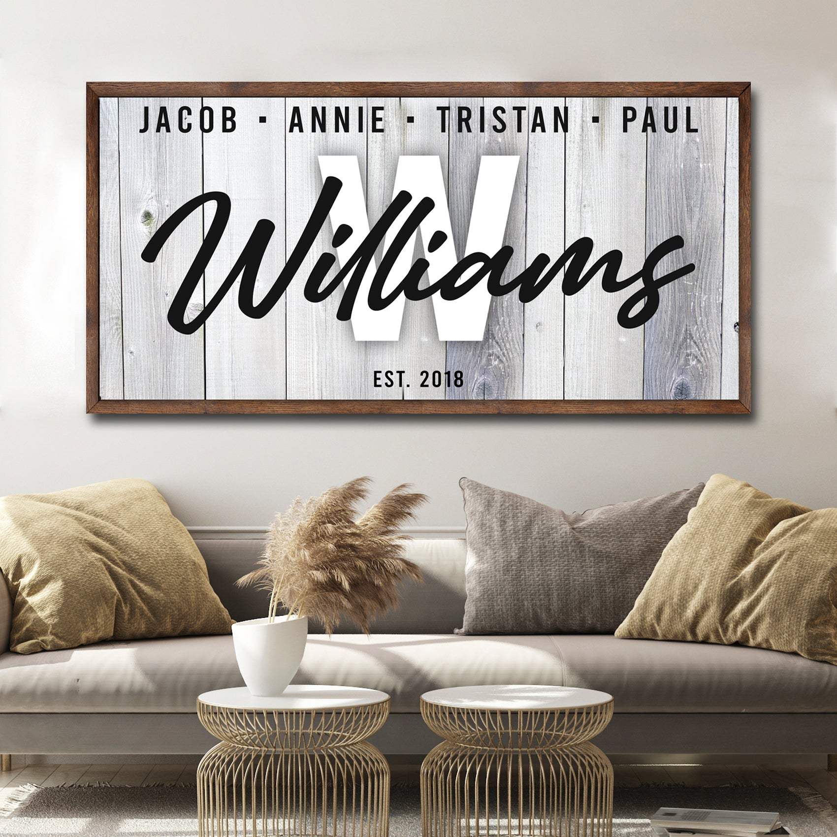 Family Wood Sign - Tailored Canvases - Flyclothing LLC