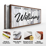 Family Wood Sign - Tailored Canvases - Flyclothing LLC