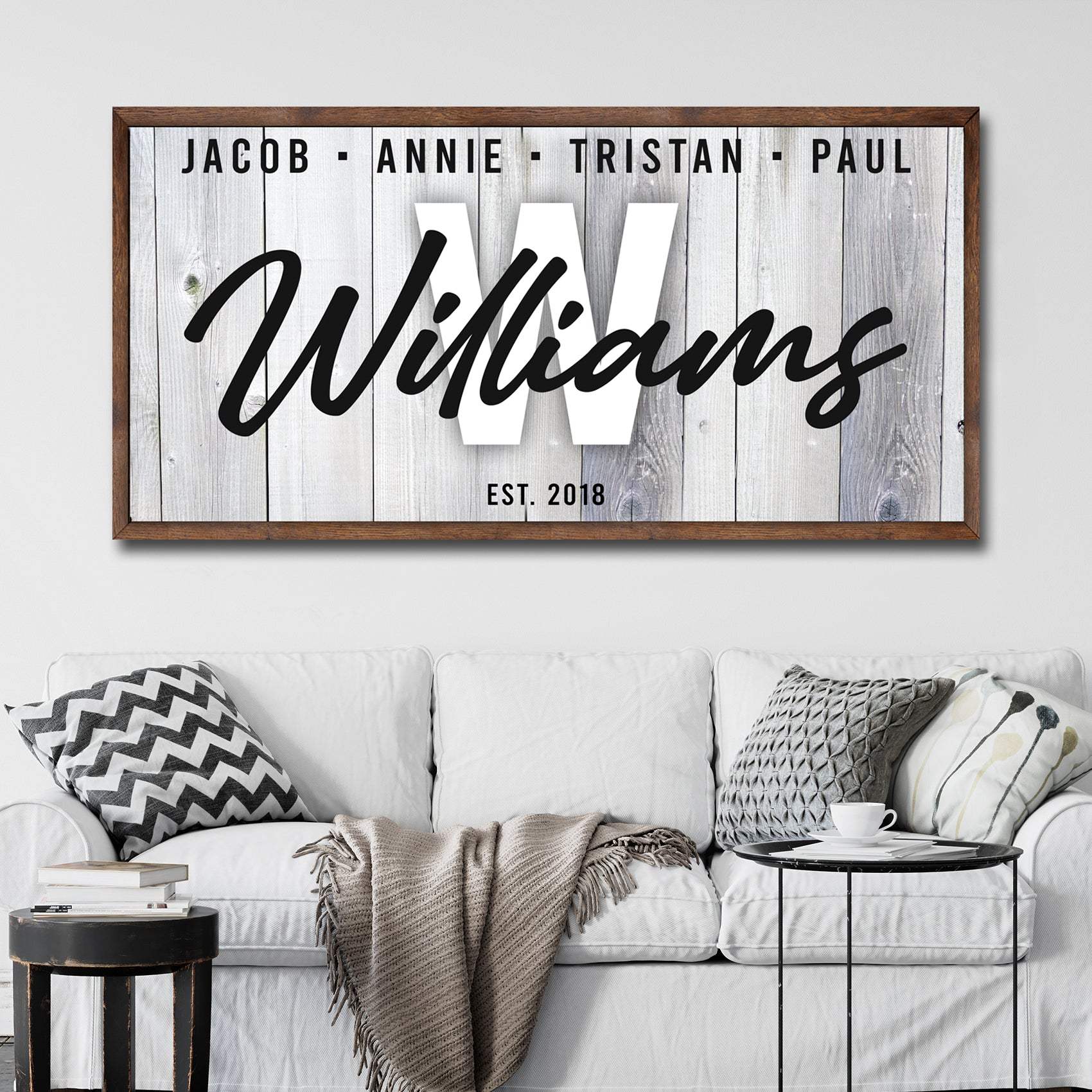 Family Wood Sign - Tailored Canvases - Flyclothing LLC
