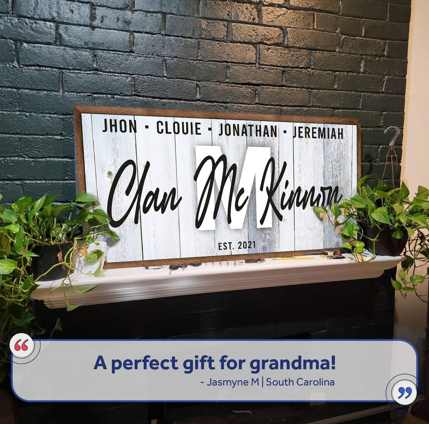 Family Wood Sign - Tailored Canvases - Flyclothing LLC