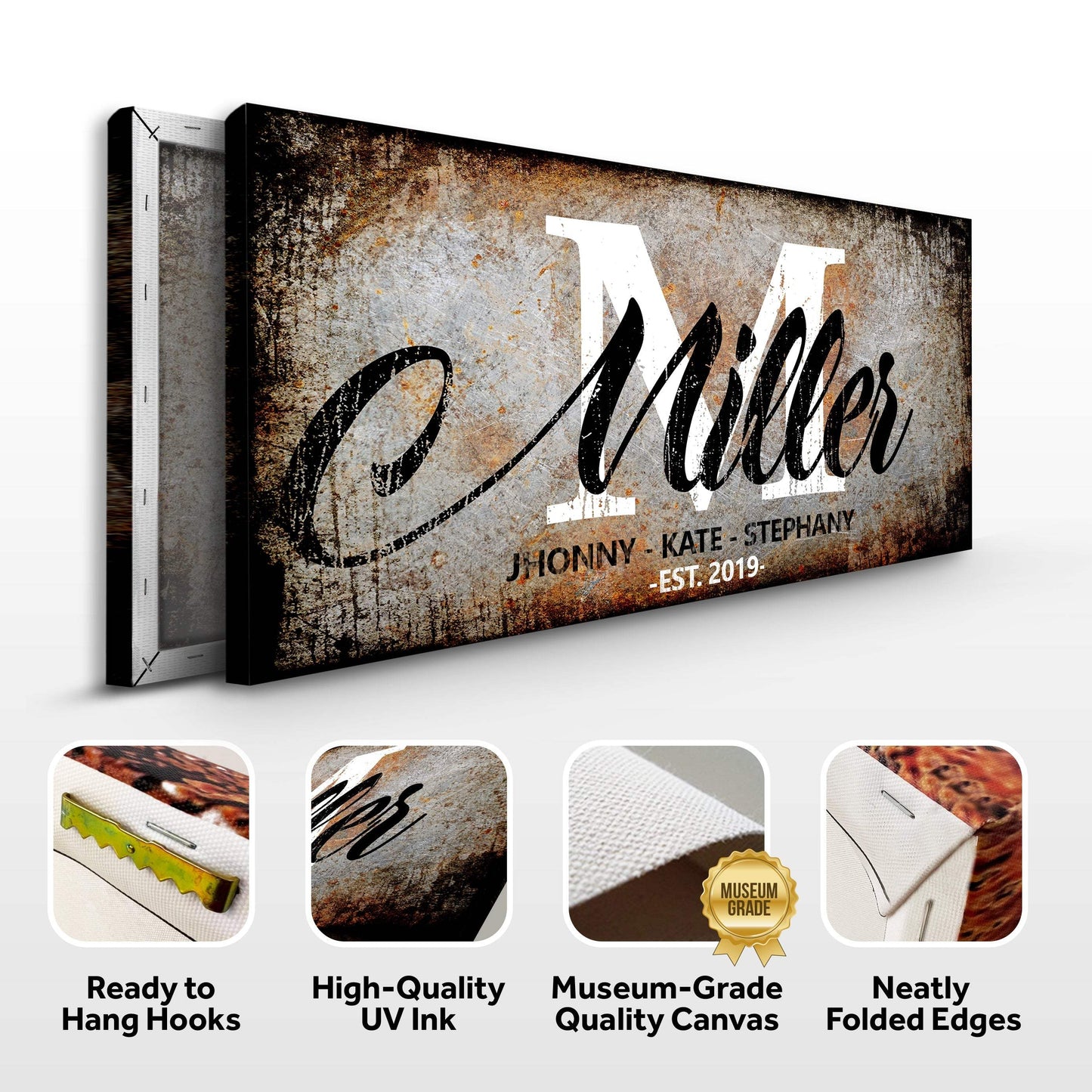 Family Last Name Sign - Tailored Canvases - Flyclothing LLC