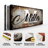 Family Last Name Sign - Tailored Canvases - Flyclothing LLC