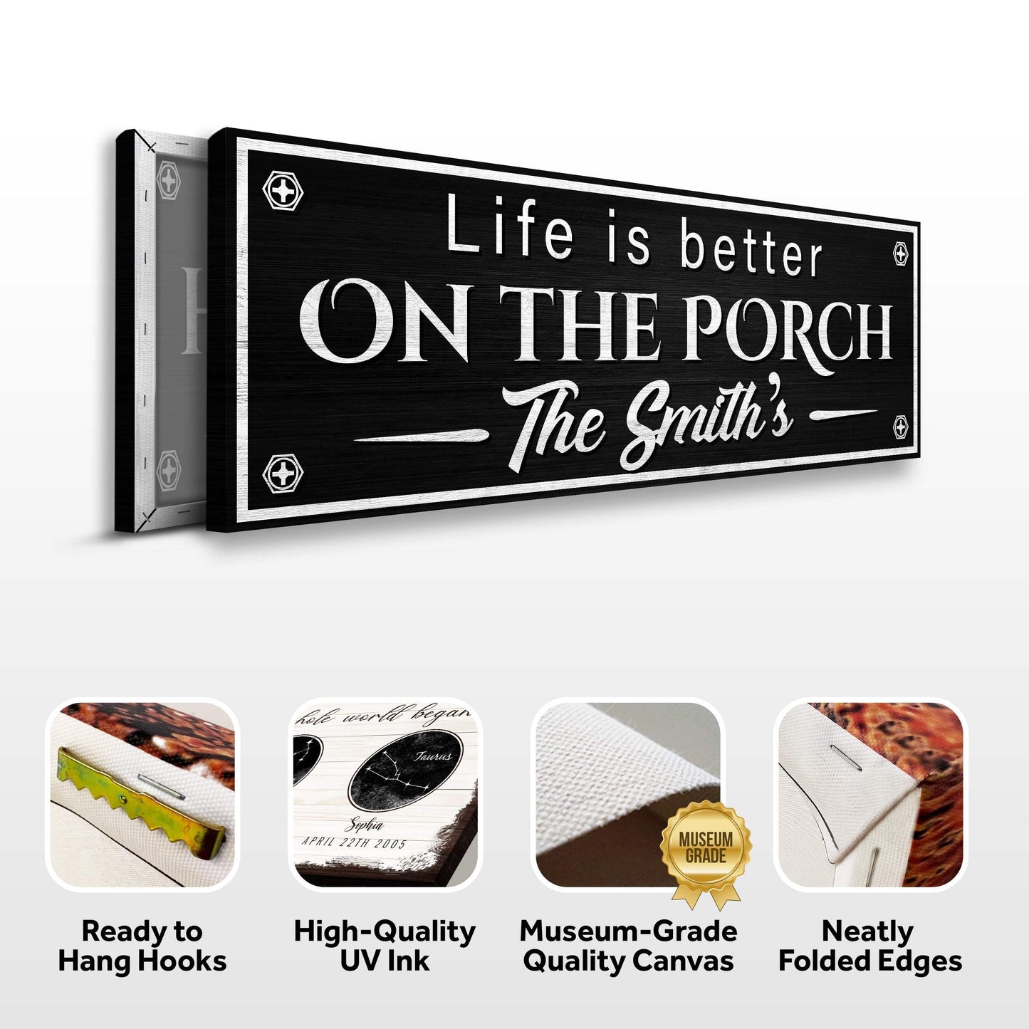 Family Name Porch Sign - Tailored Canvases - Flyclothing LLC