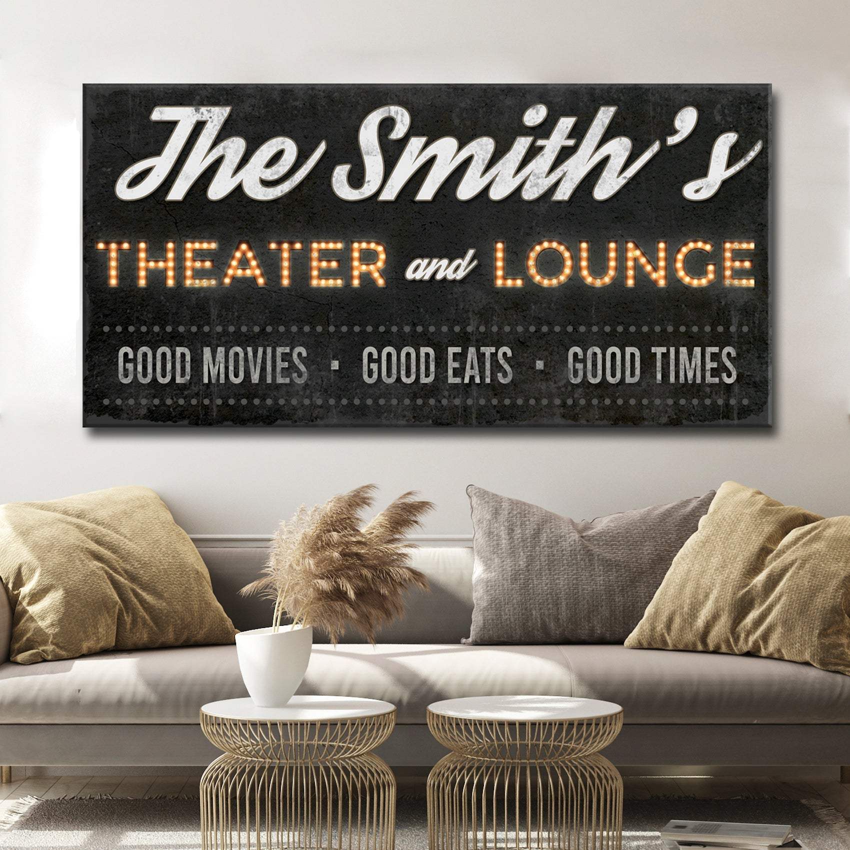 Family Theater and Lounge Sign III - Tailored Canvases - Flyclothing LLC