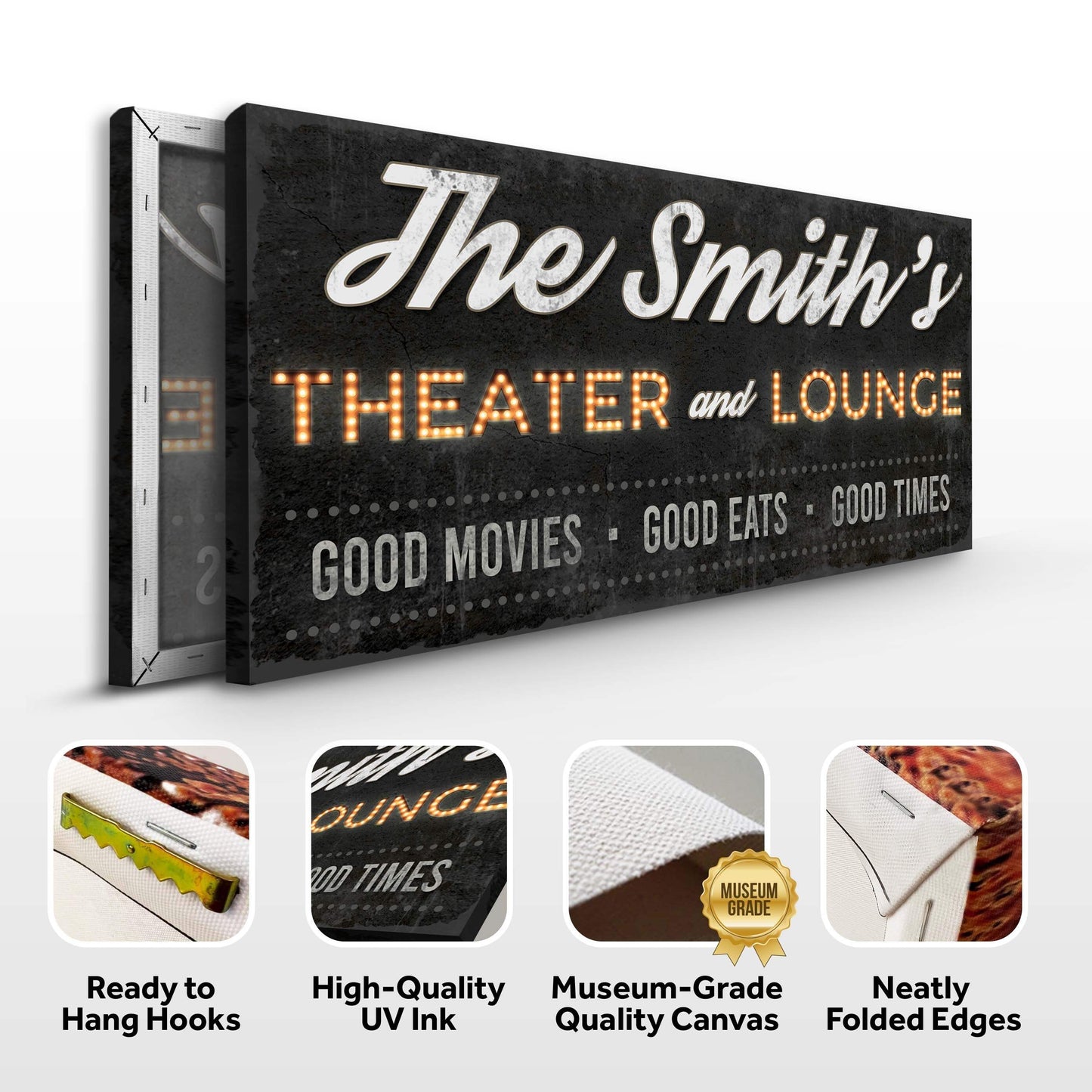 Family Theater and Lounge Sign III - Tailored Canvases - Flyclothing LLC