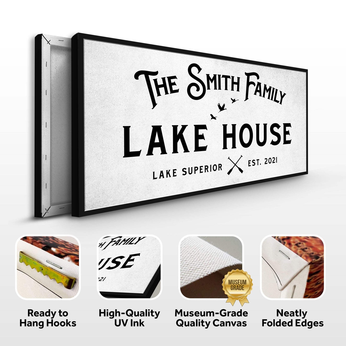 Rustic Family Lake House Sign - Tailored Canvases - Flyclothing LLC