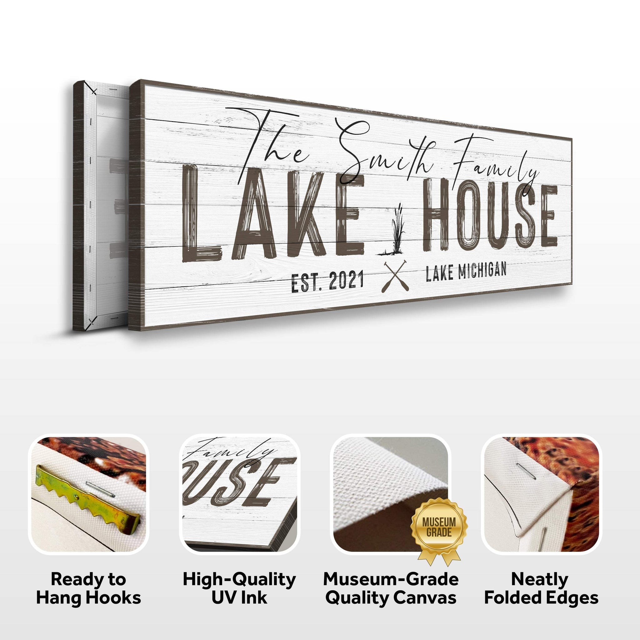 Classic Family Lake House Sign - Tailored Canvases - Flyclothing LLC
